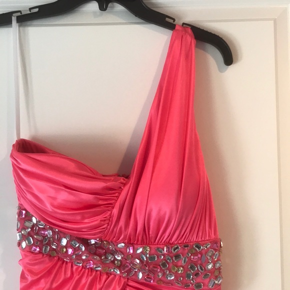 NWT-Jodi Kristopher 1 shoulder party dress - Picture 2 of 6